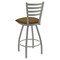 Holland Bar Stool Co 25" Swivel Counter Stool, Nickel Finish, Canter Saddle Seat X410 - alternate 4